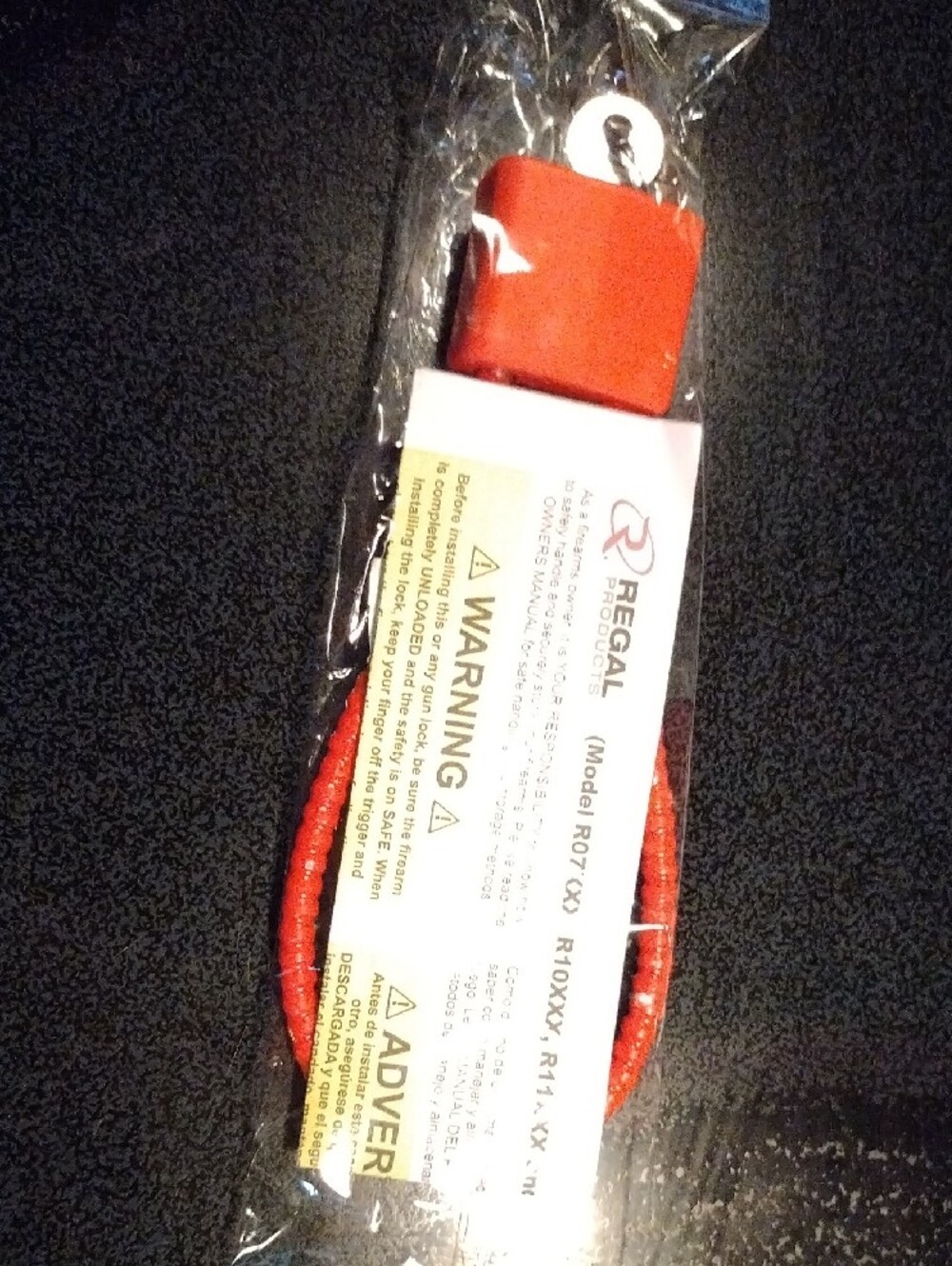 Red Cable Lock Keyed Padlock - Picture 3 of 4